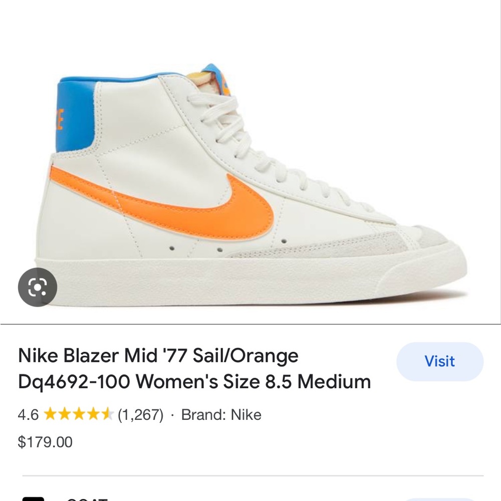 blue and orange Nike blazers- womens size 7